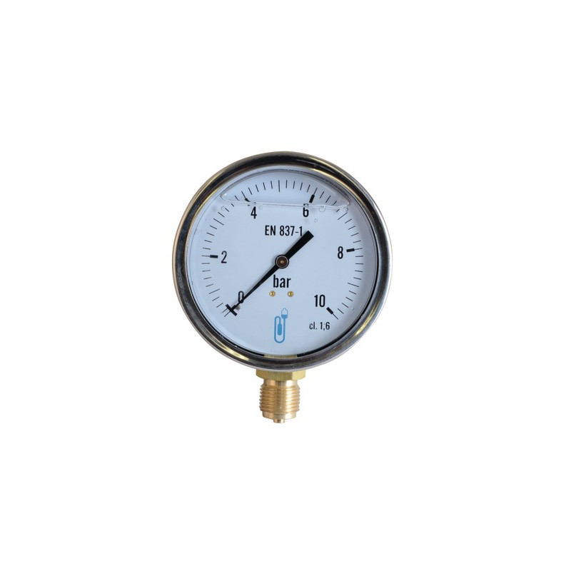 Druckmesser Heizöl Wasser Luft Druckmesser Glyzerin 0-10 bar Durchmesser 100mm- DIFF - 901406