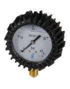 Runder Druckmesser 0 bis 40 bar Ø63mm M1/4" rostfreier Edelstahl Glyzerin mit Schutzabdeckung- DIFF - 901410
