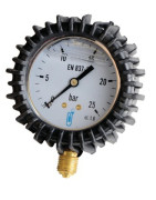 Runder Druckmesser 0 bis 25 bar Durchmesser 63mm M1/4" rostfreier Glyzerin-Stahl mit Schutz- DIFF - 901422