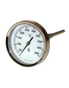 Runder Rauchthermometer 50 bis 500°C Durchmesser 80mm Fühler 15- DIFF - 902040