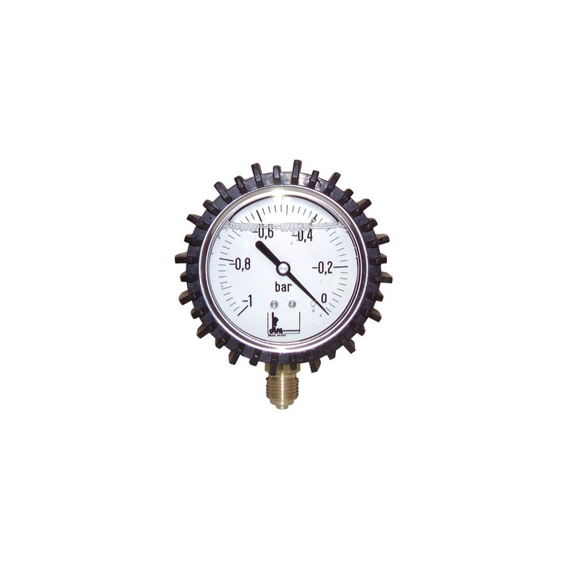 Runder Vakuummesser -1 bis 0 bar Durchmesser 63mm M1/4" Gehäuse aus rostfreiem Stahl mit Glyzerin- DIFF - 902423