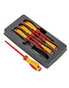 Jeu de 6 tournevis plat/PHILLIPS voltage 1000V- KNIPEX - 00 20 12 V01