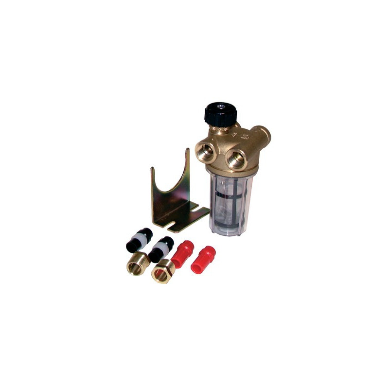 Zwei Leitungen mit Absperrhahn IG3/8" Sieb rostfreier Stahl- WATTS INDUSTRIES - 22L0133100