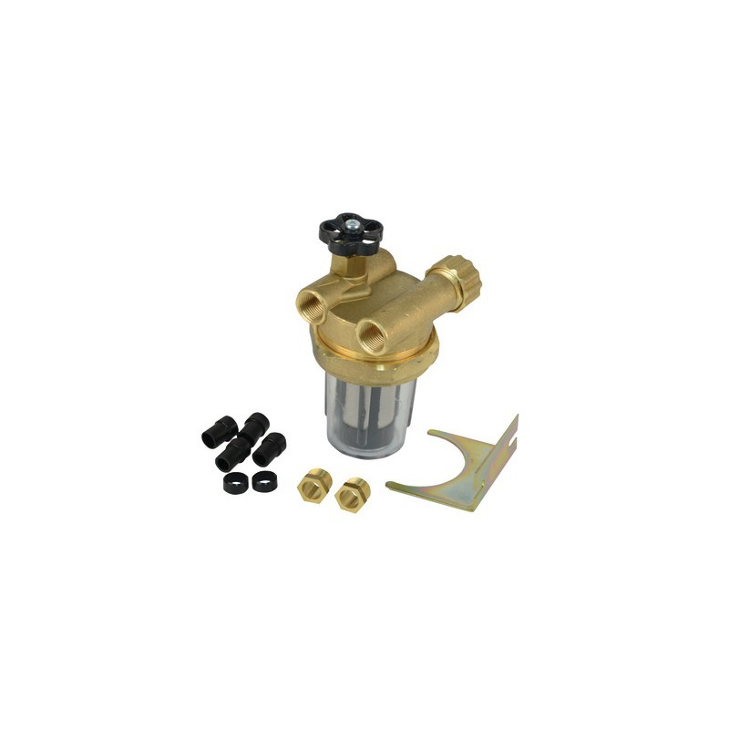 Zwei Leitungen mit Absperrhahn IG3/8" vernickeltes Sieb- DIFF - 903467