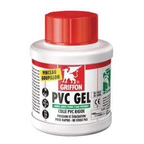 Colle PVC rigide à prise rapide GEL AQUA 250ml- GRIFFON - 6140214