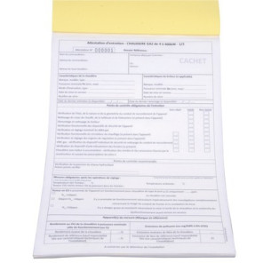 Carnet d'attestation gaz- DIFF - 904378
