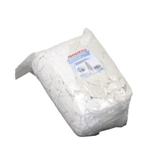 Chiffon d'essuyage coton blanc 1kg- ISOCLEAR - 904717