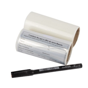 Étiquette identification aluminium- GALAXAIR - ETIC/25 ALU F GAS+PROTEC