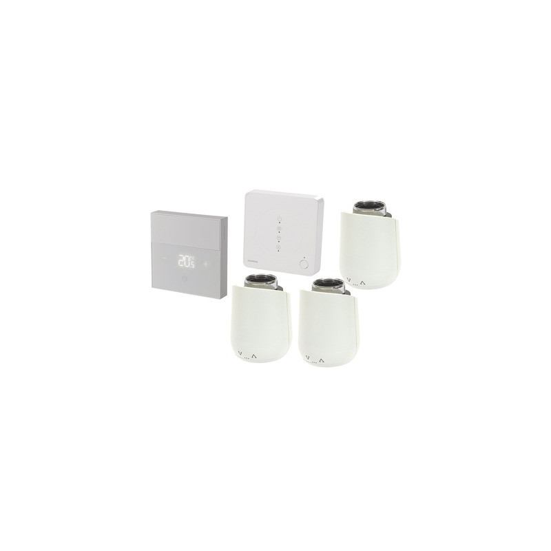 Pack Connected Home : Hub + thermostat filaire + 3 têtes thermostatiques- SIEMENS - PACK3