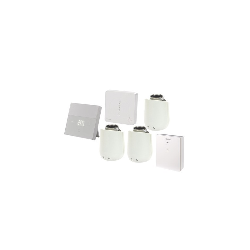 Pack Connected Home : Hub + thermostat sans fil + 3 têtes thermostatiques + récepteur- SIEMENS - PACK4