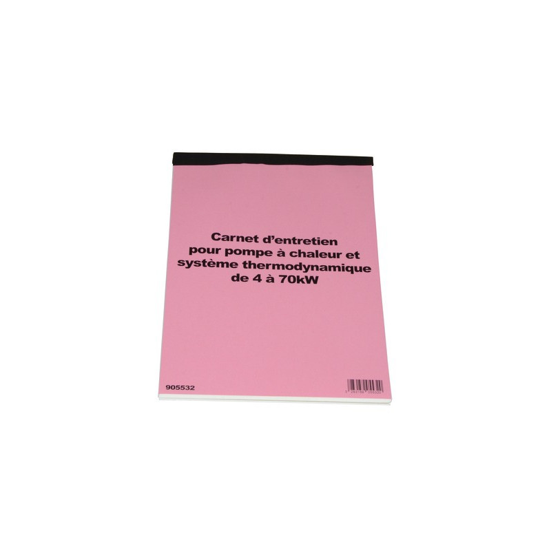 Carnet d'entretien Pompe à chaleur- DIFF - 905532