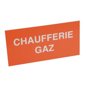 Starrer Polystyrol-Aufkleber Gas Heizraum- DIFF - 907043