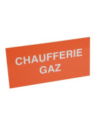 Starrer Polystyrol-Aufkleber Gas Heizraum- DIFF - 907043