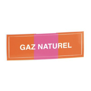 Unstarre klebende Etikette Erdgas- DIFF - 907250  - (X10)