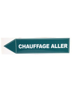 Unstarrer Aufkleber Vorlauf Heizung- DIFF - 907280  - (X10)