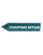 Unstarrer Aufkleber Rücklauf Heizung- DIFF - 907281  - (X10)