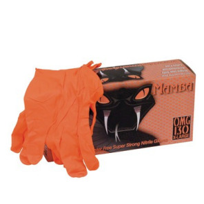 Gants nitriles jetables BLACK MAMBA oranges- BLACK MAMBA - BLACKMAMBA ORANGE TL  - (X100)