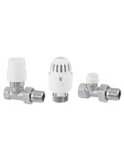 Kit robinet thermostatique droit F1/2" Blanc- RBM - 20790400  - (X10)