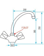 Baustellen-Armatur Spültischbatterie mit Belüfter- DIFF - 99027