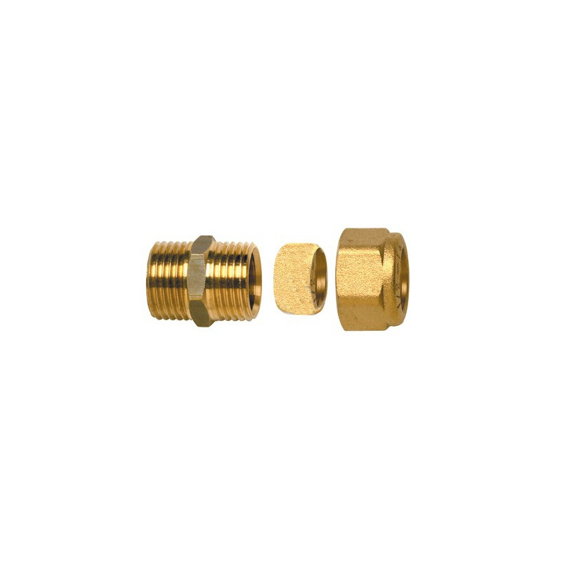 Raccord à bague droit M3/8" x tube 14mm- DIFF - 99129  - (X10)
