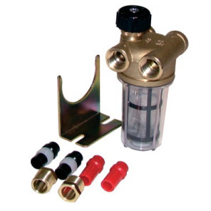 Zwei Leitungen mit Absperrhahn IG3/8" Sieb rostfreier Stahl- WATTS INDUSTRIES - 22L0133100