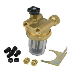 Zwei Leitungen mit Absperrhahn IG3/8" vernickeltes Sieb- DIFF - 903467