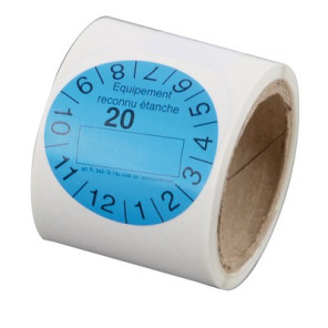 Rolle mit 100 Etiketten zur Markierung von Lecks, blau- GALAXAIR - ETIQ-REG-B