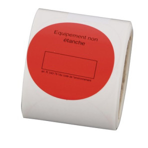 Rolle mit 100 Etiketten zur Markierung von Lecks, rot- GALAXAIR - ETIQ-REG-R