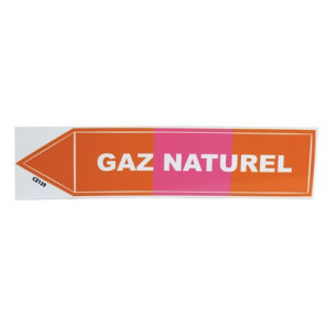 Unstarre klebende Etikette Erdgas- DIFF - 907084  - (X10)