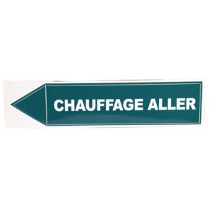 Unstarrer Aufkleber Vorlauf Heizung- DIFF - 907280  - (X10)