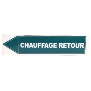 Unstarrer Aufkleber Rücklauf Heizung- DIFF - 907281  - (X10)