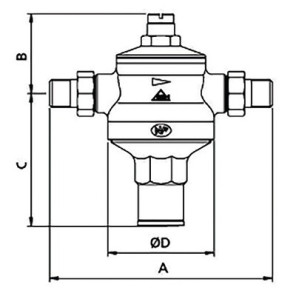 Réducteur de pression RINOX M3/4" raccord union- RBM - 510510