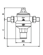 Réducteur de pression RINOX M3/4" raccord union- RBM - 510510
