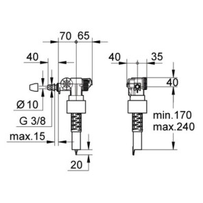 Tragrahmen Schwimmerventile- GROHE - 37095000