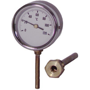 Runder radialer Tauchthermometer 0 bis 120°C Durchmesser 80mm Tauchtiefe 40- DIFF - 606079