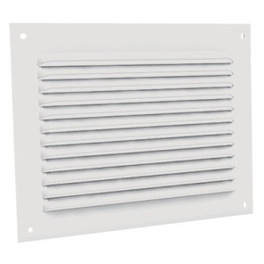Gitter mit Schutzdach aus vorlackiertem Aluminium weiß GA BL 200 x 200- ANJOS - 6705