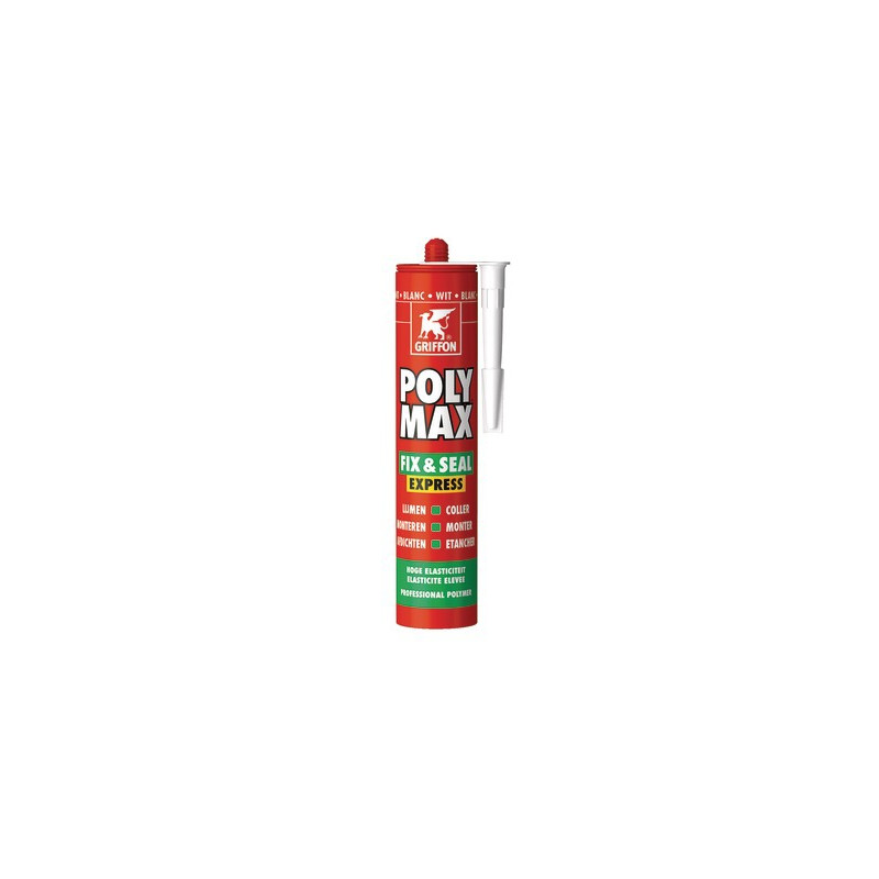 Mastic d'étanchéité POLY MAX® FIX&SEAL EXPRESS Blanc 435G- GRIFFON - 6150450