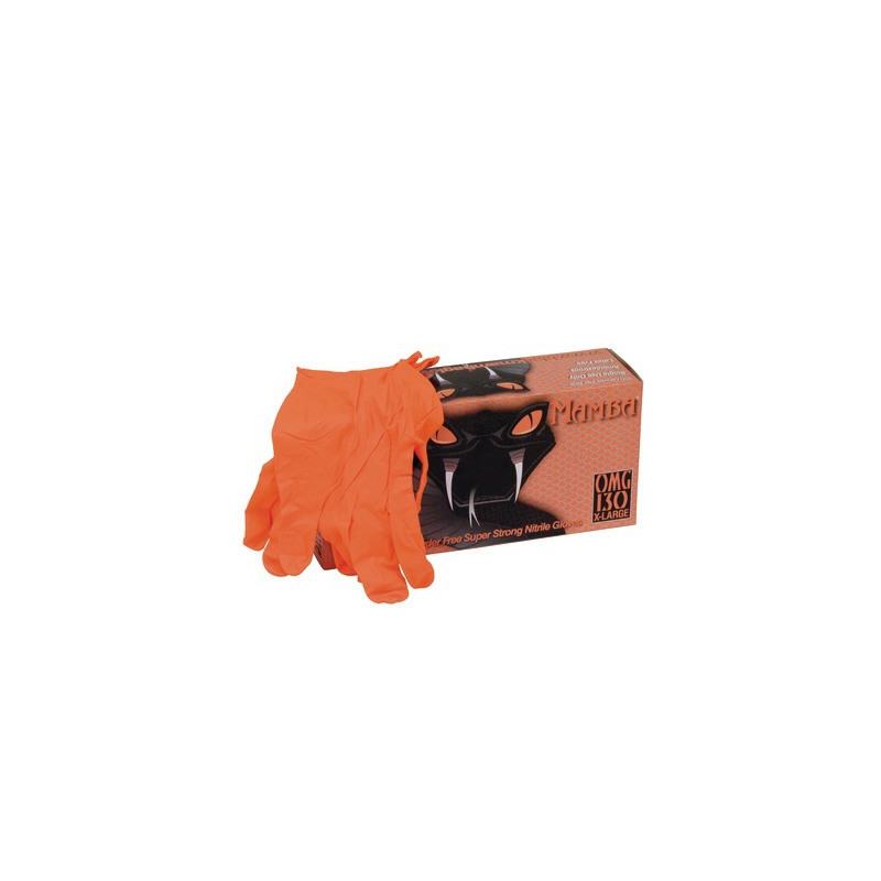 Gants nitriles jetables BLACK MAMBA oranges- BLACK MAMBA - BLACKMAMBA ORANGE TL  - (X100)