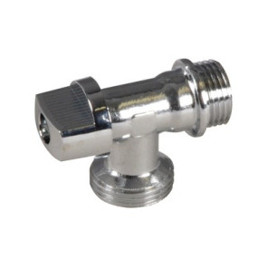 Armatur Ventil 1/4 Umdrehung Waschmaschine gebogen M1/2"- DIFF - 99101