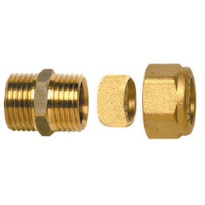 Klemmringverschraubung Gerade M3/8 x Rohr 10mm- DIFF - 99127  - (X10)