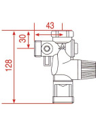 Groupe de sécurité droit laiton - 43mm MF3/4"- COMAP - 889006-01