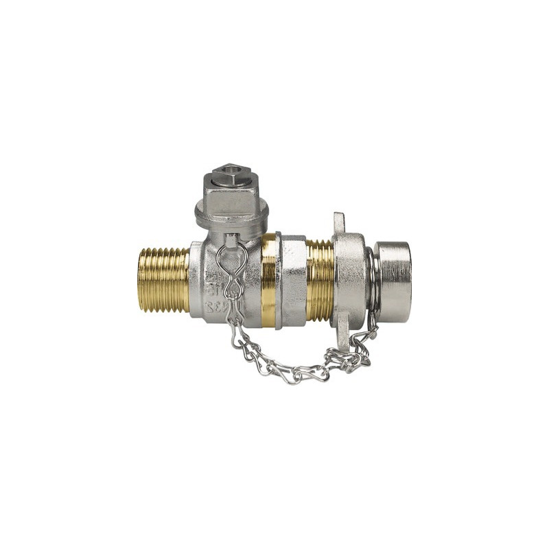 Robinet MM 1/2'' avec clé carré et bouchon 3/4"- EFFEBI - 2157N404