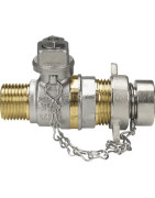Robinet MM 1/2'' avec clé carré et bouchon 3/4"- EFFEBI - 2157N404