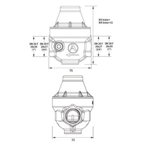Réducteur ISOBAR FF3/4" capot laiton ISO20F- ITRON - ISO20FMG