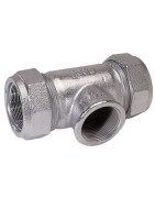 Raccord compression fonte té taraudé T 21.3x21.3xF1/2"- GEBO - 01.150.04.01