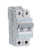 Disjoncteur 2P 6-10kA courbe D-25A- HAGER - NGN225 Disjoncteur 2P 6-10kA courbe D-25A- HAGER - NGN225