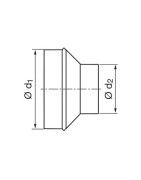 Réduction conique galva D.160/125- NATHER - 227498