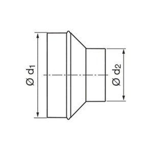Réduction conique galva D.250/160- NATHER - 227504