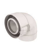 Leitung für Heizkessel mit Entlüftung 87° Winkel PPTL/PVC weiß UBBINK- UBBINK - 229232