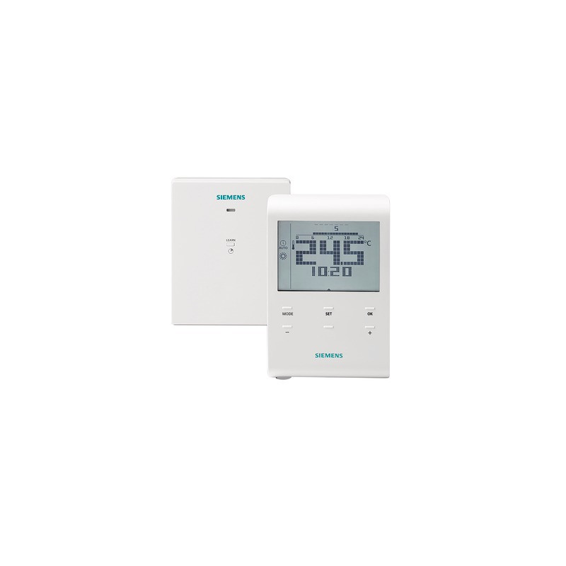 Funk-Raumthermostat mit Batterien 2x1,5 V AAA- SIEMENS - RDE100.1RFS